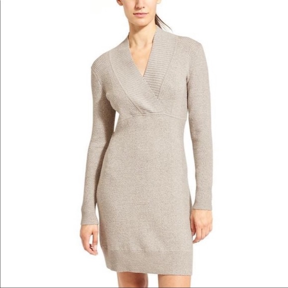 Athleta Dresses & Skirts - Athleta Cream Merino Wool Sweater Dress